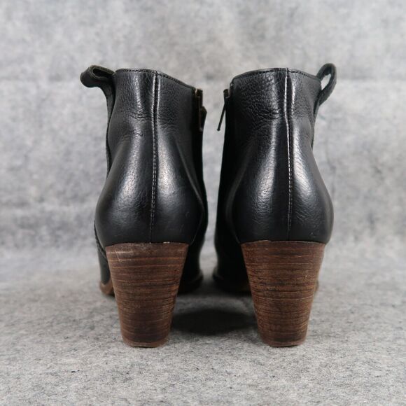 Madewell Shoes Womens 7 Bootie Fashion Classic Billie Boot Leather Stacked Heel - Picture 6 of 15